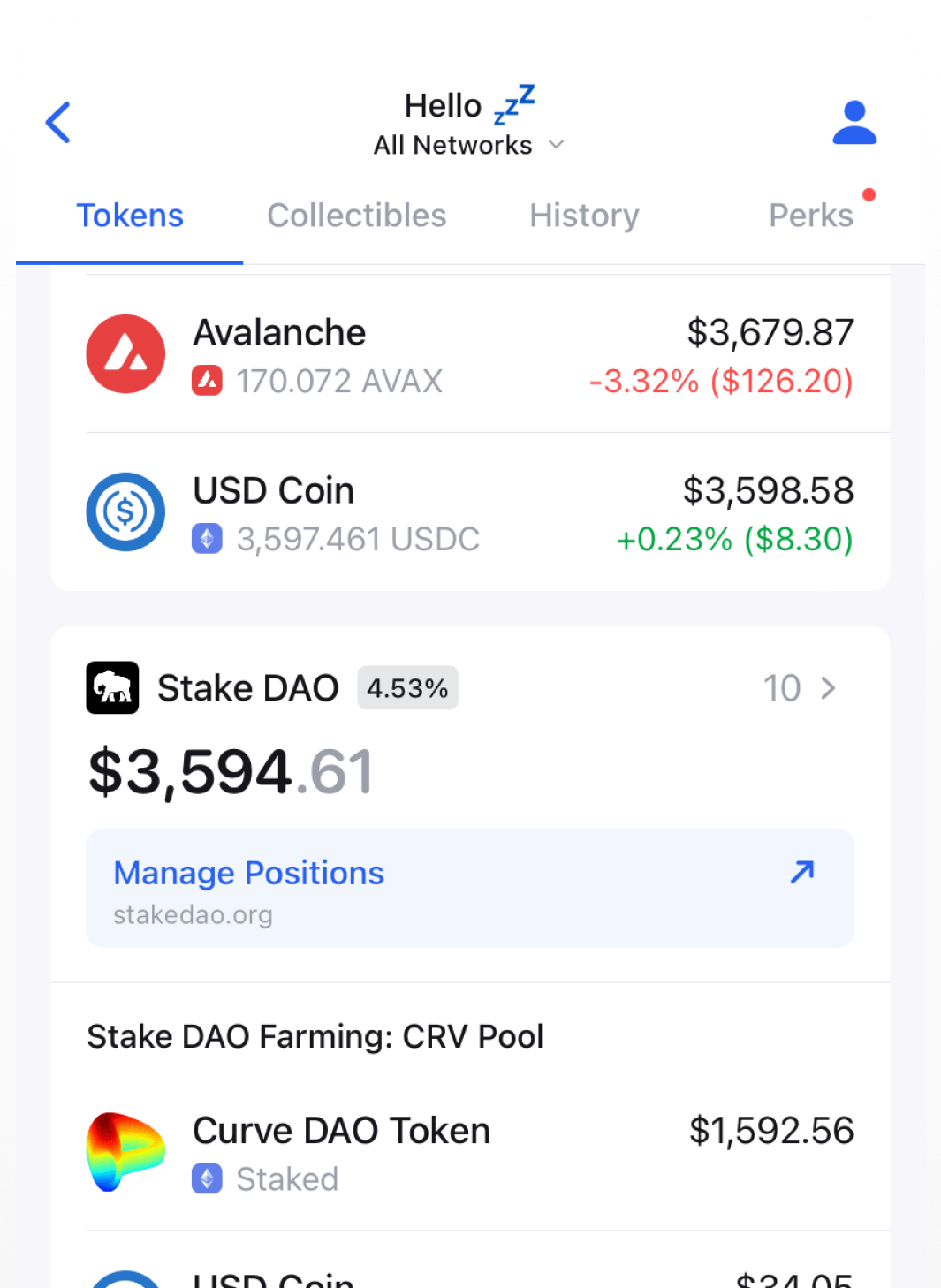Frust wallet tokens screen